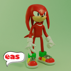knuckles-render.gif Fichier STL KNUCKLES ( SONIC ) Articulé・Objet pour imprimante 3D à télécharger