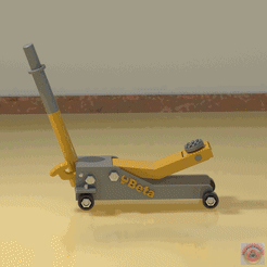 _Cric-corto.gif STL file HYDRAULIC CAR JACK LIFTER SHORT・3D printable model to download
