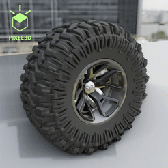 Truck1.gif STL file CUSTOm WHEELS PACK 6f-1A・Design to download and 3D print, Pixel3D