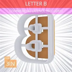 Letter_B~3in.gif Letter B Cookie Cutter 3in / 7.6cm