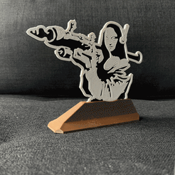 IMG_2591.gif Fichier STL Mona Lisa Bazooka・Plan à imprimer en 3D à télécharger