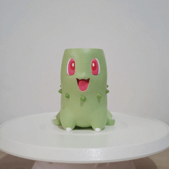 Gif.gif STL file Matera Chikorita Pokémon・3D printing template to download