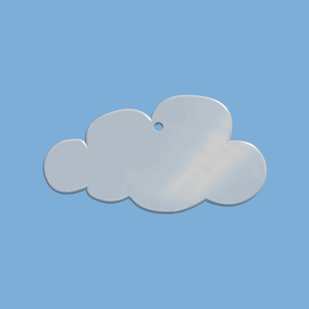nube-less.gif STL file Cloud earrings・3D printable model to download, InmortalStudios