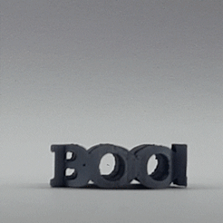 ezgif.com-gif-maker-2.gif Free STL file Text Flip: Boo - Ghost・Object to download and to 3D print, master__printer