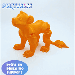 ade 1) OBJ-Datei Simba der Löwe Würfel artikuliert Druck an Ort und Stelle・Design für 3D-Drucker zum herunterladen, Printverse