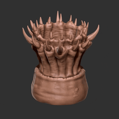 movi-gif.gif STL file horror pot maw / for planter or cup for pencils・3D print design to download