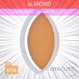 Almond~6in.gif Almond Cookie Cutter 6in / 15.2cm