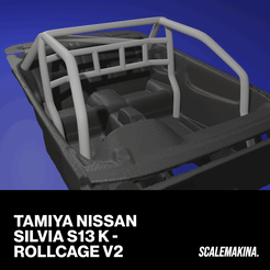 Cult3D-Nissan-Silvia-S13-K-Rollcage-V3.gif STL file Rollcage V2 - Nissan Silvia S13 K・3D print design to download