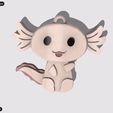 X»> ox Baby axolotl keychain