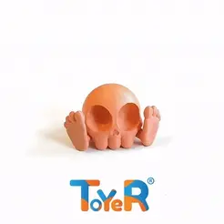 1.gif STL file The Cute Flexi Skull・3D printing model to download
