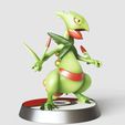 MegaSceptile.gif Treeko Grovyle Scptile Mega sceptile EVOLUTION- FAN ART - POKÉMON FIGURINE -POKEMON