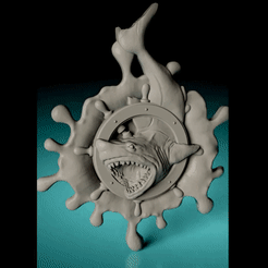 Splash-shark.gif STL file 3Dmodel STL Splash Shark・3D printer model to download