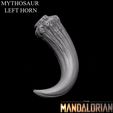 MYTHO-LEFT-HORN-GIF.gif 3D PRINTABLE MYTHOSAUR LEFT HORN - THE MANDALORIAN STAR WARS - HIGHLY DETAILED