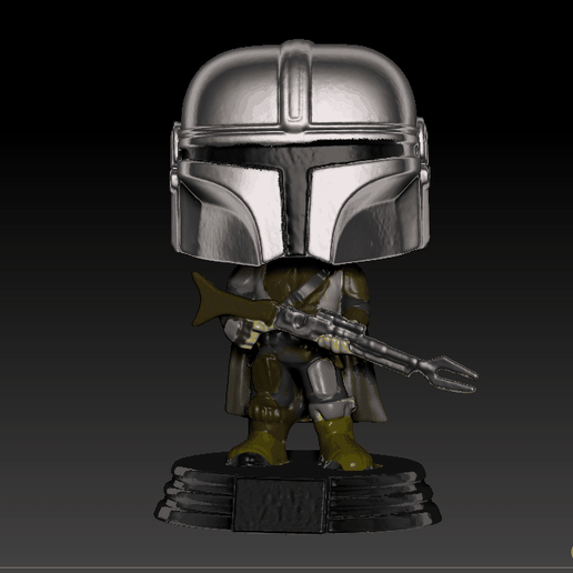 The Mandalorian Funko Pop ! Starwars - 3D model önizlemesi