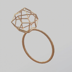 : a. a So : . - . Archivo 3D gratis Un anillo con un diamante alambrado・Modelo para descargar y imprimir en 3D, M-B