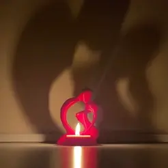 ezgif.com-gif-maker-4.gif STL file Love on Fire, Valentine's Day Gift, Candle Holder・Template to download and 3D print