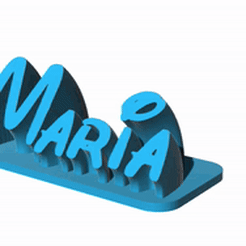 1111-2.gif Fichier STL "Plaque nominative de bureau "Maria・Idée pour impression 3D à télécharger, Khanna3D