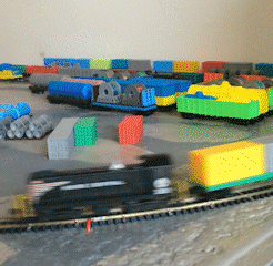 Intermodal_Flatcar_unload_and_load.gif Fichier STL Train miniature à l'échelle N Intermodal Flatcar Freight with Magnetic Loads Micro-Trains Couplers・Design à télécharger et à imprimer en 3D