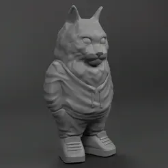 Kun.gif Mainecoon Cat Human Figure for 3D printing
