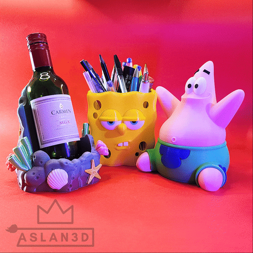 SpongeBob SquarePants Pack - Color Printing - 3D model önizlemesi