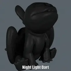 Night-Light-Dart.gif STL-Datei Nachtlicht Dart (Einfacher Druck ohne Unterstützung)・3D-druckbare Vorlage zum herunterladen