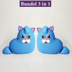 Knitted-Mouse-Cat-Chiken.gif [Bundel 3 in 1] , Cat , chicken , Rat
