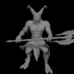Demon.gif STL file Demonic Guardian of Hell・Model to download and 3D print