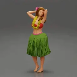 ezgif.com-gif-maker.gif Fichier 3D La danse de la Hula Girl・Modèle à télécharger et à imprimer en 3D