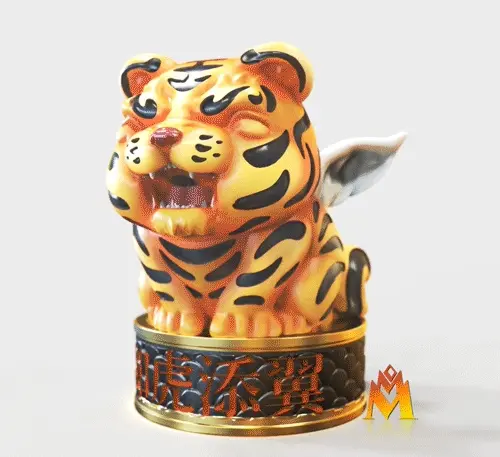 2022 YEAR OF THE TIGER V5-GOOD LUCK SCULPTURE -2022 TIGER -LUNAR NEW YEAR