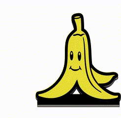 banana-Made-with-Clipchamp.gif Fichier STL banane・Modèle imprimable en 3D à télécharger, lefty3d