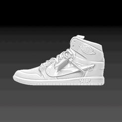 Off-Whit-jordan.gif Download STL file Off-White x Nike Air Jordan 1 • 3D printer model, SpaceCadetDesigns