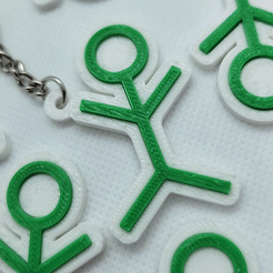 Stick-Figure-Keychain-Slideshow.gif STL file Stick Figure Keychain Pendant・3D print design to download, abbymath