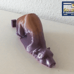 Neues-ProjePhoneHolder-Lazybear.gif STL file Phone Holder Lasy Bear・Model to download and 3D print, Gouza-Tech