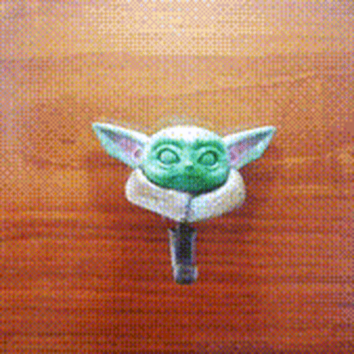 gif oficial nuevo.gif STL file Baby Yoda key holder・3D print design to download, Aslan3d