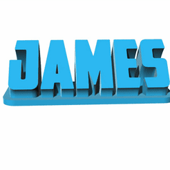 James.gif Descargar archivo STL Placa con el nombre de "James" en el escritorio • Objeto para impresora 3D, Khanna3D