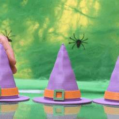 20221021_171304.gif Free STL file Witches hat CUP AND BALL GAME・Object to download and to 3D print, vavavali