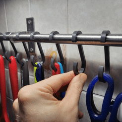 20230626_111530.gif Free STL file IKEA Grundtal improved hooks・3D printing idea to download