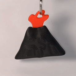 Volcano.gif Fichier STL Porte-clés Volcano AirTag・Modèle à imprimer en 3D à télécharger