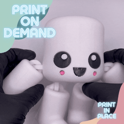 shine-23.gif STL file POD small marshmallow cute flexi toys Print in place・3D print model to download