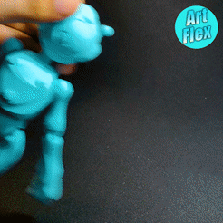 Sequence-01_1.gif STL file Flexi_Robot_Toy_Print_In_Place・Template to download and 3D print, ArtFlex