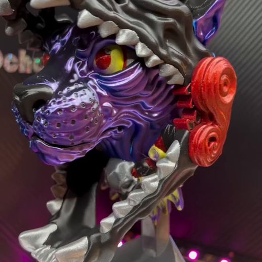 3D print CAT SPHINX AZTEC CAT STL AND 3MF ARTICULATED MASK • made with ...