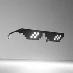 gifmaker_me-5.gif 3D file Meme Glasses/ Pixel Glasses・3D printing idea to download
