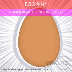 Egg_9in.gif Datei 3D Ei Ausstechform 9in / 22.9cm・Modell für 3D-Druck zum herunterladen