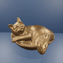 giff-chat-panier.gif STL file Cat in the basket・Template to download and 3D print, motek