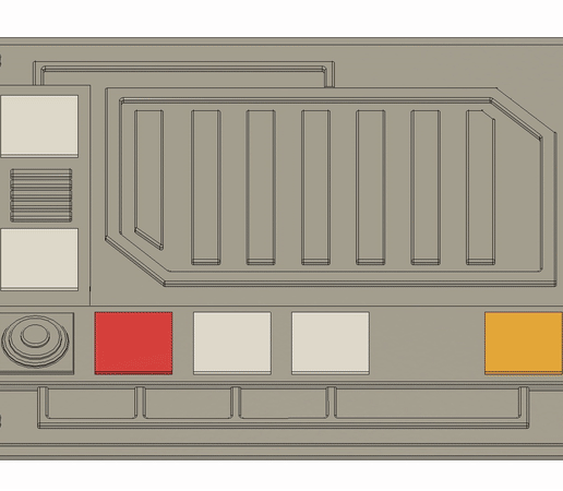 Galaxy's Edge Door Controller 2 Prop STL-DXF-SVG Inspired by Star Wars 3D model