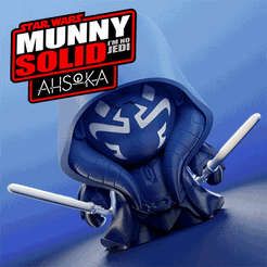 MunnySOLID_SWAhsoka_RenderLoop_thb.gif STL file Munny Solid | Star Wars Ahsoka | Artoy Figurine・3D print model to download