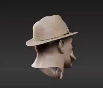 🪖 Custom 1/12 Scale Military Figure Head - Gruff Commander with Bowler ...
