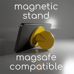 stand_a_360.gif Бесплатный STL файл Магнитная подставка Совместимость с Magsafe・Модель 3D-принтера для скачивания