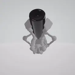 skull-porte-bouteille.gif STL-Datei WINE BOUQUILLE HOLDER Wine Skeleton Skull WINE HOLDER SELBST FÜR ENDER 3・Modell zum Herunterladen und 3D-Drucken