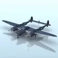 GIF-V34.gif Lockheed P-38 '' Lightning '' - WW2 USA US Army American United States Air Force USAF Flames of War Bolt Action 15mm 20mm 25mm 28mm 32mm